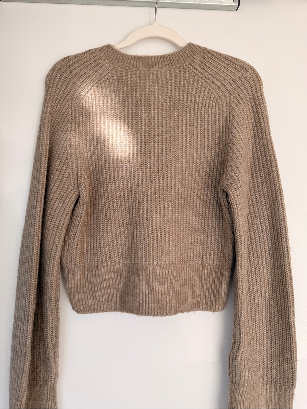 A&F Button-Front Sweater Cardigan - Taupe - Picture 2 of 4